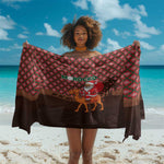 Morocco Christmas Sarong Santa Claus Camel Caravan Desert Scene - African Pride