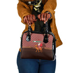 Morocco Christmas Shoulder Handbag Santa Claus Camel Caravan Desert Scene - African Pride