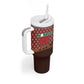 Morocco Christmas Tumbler With Handle Santa Claus Camel Caravan Desert Scene - African Pride