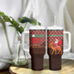 Morocco Christmas Tumbler With Handle Santa Claus Camel Caravan Desert Scene - African Pride