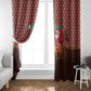 Morocco Christmas Window Curtain Santa Claus Camel Caravan Desert Scene - African Pride
