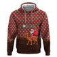 Morocco Christmas Zip Hoodie Santa Claus Camel Caravan Desert Scene - African Pride