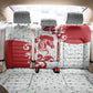 Morocco Christmas Back Car Seat Cover Red Horse Santa Hat Arabesque Pattern a - African Pride