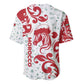 Morocco Christmas Baseball Jersey Red Horse Santa Hat Arabesque Pattern a - African Pride