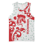Morocco Christmas Basketball Jersey Red Horse Santa Hat Arabesque Pattern a TS04