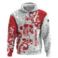 Morocco Christmas Hoodie Red Horse Santa Hat Arabesque Pattern a - African Pride