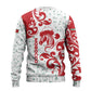 Morocco Christmas Ugly Christmas Sweater Red Horse Santa Hat Arabesque Pattern a - African Pride