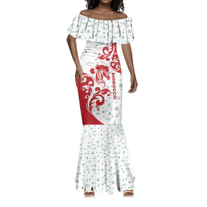 Morocco Christmas Mermaid Dress Red Horse Santa Hat Arabesque Pattern a - African Pride