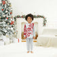 Morocco Christmas Pajama Set Red Horse Santa Hat Arabesque Pattern a - African Pride