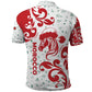 Morocco Christmas Polo Shirt Red Horse Santa Hat Arabesque Pattern a - African Pride