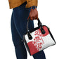 Morocco Christmas Shoulder Handbag Red Horse Santa Hat Arabesque Pattern a - African Pride