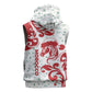 Morocco Christmas Sleeveless Hoodie Red Horse Santa Hat Arabesque Pattern a - African Pride
