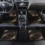 Personalized African Queen 55th Birthday Car Mats Black Yellow Glitter Sparkle Afro Crown Glam Art