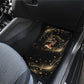 Personalized African Queen 55th Birthday Car Mats Black Yellow Glitter Sparkle Afro Crown Glam Art