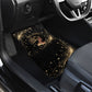 Personalized African Queen 55th Birthday Car Mats Black Yellow Glitter Sparkle Afro Crown Glam Art