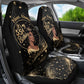 Personalized African Queen 55th Birthday Car Seat Cover Black Yellow Glitter Sparkle Afro Crown Glam Art