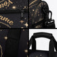 Personalized African Queen 55th Birthday Duffle Bag Black Yellow Glitter Sparkle Afro Crown Glam Art
