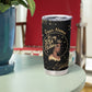 Personalized African Queen 55th Birthday Tumbler Cup Black Yellow Glitter Sparkle Afro Crown Glam Art