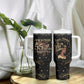 Personalized African Queen 55th Birthday Tumbler With Handle Black Yellow Glitter Sparkle Afro Crown Glam Art