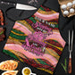 Personalized African Queen Stepping Into My 55th Birthday Apron Pink Sparkle Glitter Tribal Kente