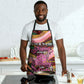 Personalized African Queen Stepping Into My 55th Birthday Apron Pink Sparkle Glitter Tribal Kente