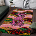 Personalized African Queen Stepping Into My 55th Birthday Area Rug Pink Sparkle Glitter Tribal Kente