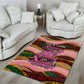 Personalized African Queen Stepping Into My 55th Birthday Area Rug Pink Sparkle Glitter Tribal Kente