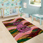 Personalized African Queen Stepping Into My 55th Birthday Area Rug Pink Sparkle Glitter Tribal Kente