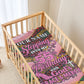 Personalized African Queen Stepping Into My 55th Birthday Baby Bed Cover Pink Sparkle Glitter Tribal Kente