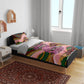 Personalized African Queen Stepping Into My 55th Birthday Bedding Set Pink Sparkle Glitter Tribal Kente