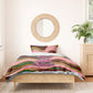 Personalized African Queen Stepping Into My 55th Birthday Bedding Set Pink Sparkle Glitter Tribal Kente