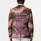 Personalized African Queen Stepping Into My 55th Birthday Blazer Pink Sparkle Glitter Tribal Kente