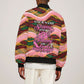 Personalized African Queen Stepping Into My 55th Birthday Bomber Jacket Pink Sparkle Glitter Tribal Kente
