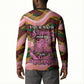 Personalized African Queen Stepping Into My 55th Birthday Button Sweatshirt Pink Sparkle Glitter Tribal Kente