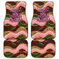 Personalized African Queen Stepping Into My 55th Birthday Car Mats Pink Sparkle Glitter Tribal Kente