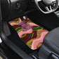 Personalized African Queen Stepping Into My 55th Birthday Car Mats Pink Sparkle Glitter Tribal Kente
