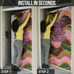 Personalized African Queen Stepping Into My 55th Birthday Door Cover Pink Sparkle Glitter Tribal Kente