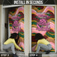 Personalized African Queen Stepping Into My 55th Birthday Door Cover Pink Sparkle Glitter Tribal Kente