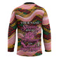 Personalized African Queen Stepping Into My 55th Birthday Hockey Jersey Pink Sparkle Glitter Tribal Kente