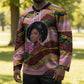 Personalized African Queen Stepping Into My 55th Birthday Hockey Jersey Pink Sparkle Glitter Tribal Kente
