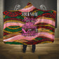 Personalized African Queen Stepping Into My 55th Birthday Hooded Blanket Pink Sparkle Glitter Tribal Kente