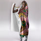 Personalized African Queen Stepping Into My 55th Birthday Hooded Blanket Pink Sparkle Glitter Tribal Kente