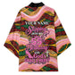 Personalized African Queen Stepping Into My 55th Birthday Kimono Pink Sparkle Glitter Tribal Kente