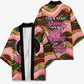 Personalized African Queen Stepping Into My 55th Birthday Kimono Pink Sparkle Glitter Tribal Kente