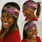 Personalized African Queen Stepping Into My 55th Birthday Neck Gaiter Pink Sparkle Glitter Tribal Kente
