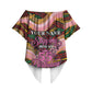 Personalized African Queen Stepping Into My 55th Birthday Off Shoulder Wrap Waist Top Pink Sparkle Glitter Tribal Kente