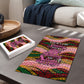 Personalized African Queen Stepping Into My 55th Birthday Puzzle Pink Sparkle Glitter Tribal Kente