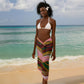 Personalized African Queen Stepping Into My 55th Birthday Sarong Pink Sparkle Glitter Tribal Kente