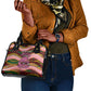 Personalized African Queen Stepping Into My 55th Birthday Shoulder Handbag Pink Sparkle Glitter Tribal Kente