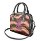 Personalized African Queen Stepping Into My 55th Birthday Shoulder Handbag Pink Sparkle Glitter Tribal Kente
